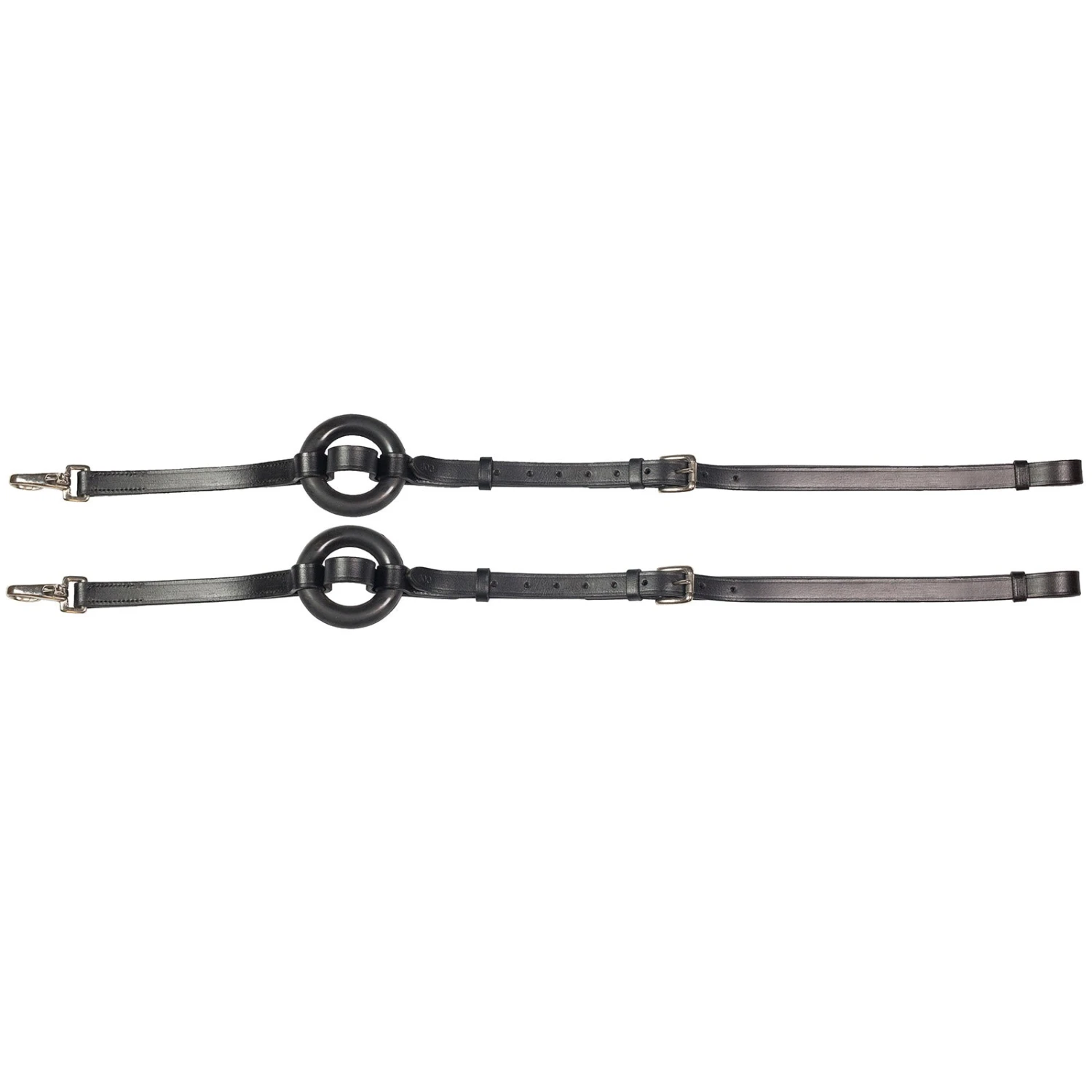 Horze Leather Side Reins W/Rubber Donuts