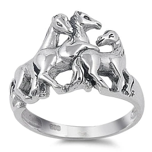 Sterling Silver Horse Ring