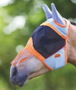 Shires Air Motion Fly Mask W/Ears And Nose Fringe