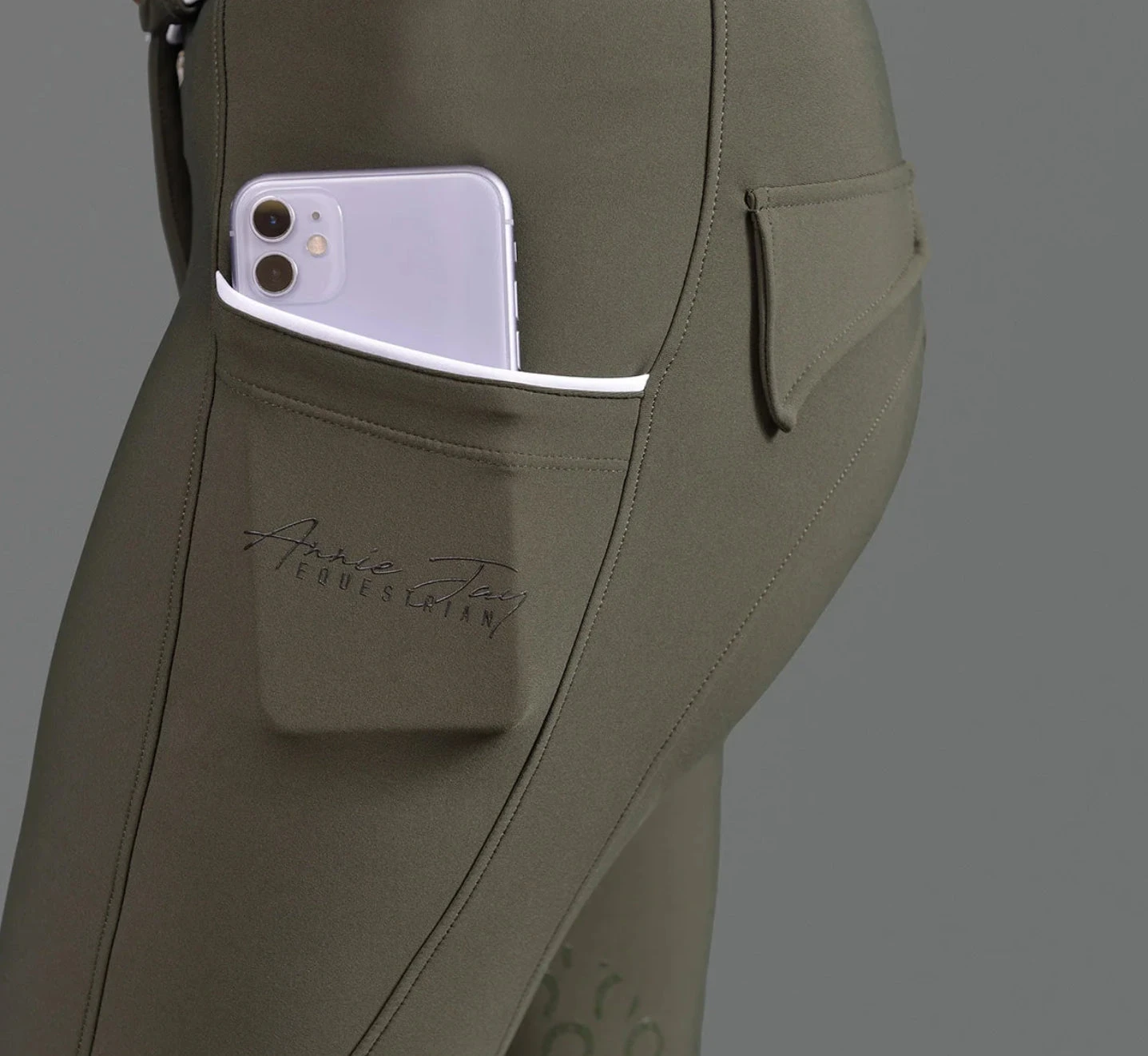Annie Jay Equestrian Silicone Knee Patch Breeches - Image 2