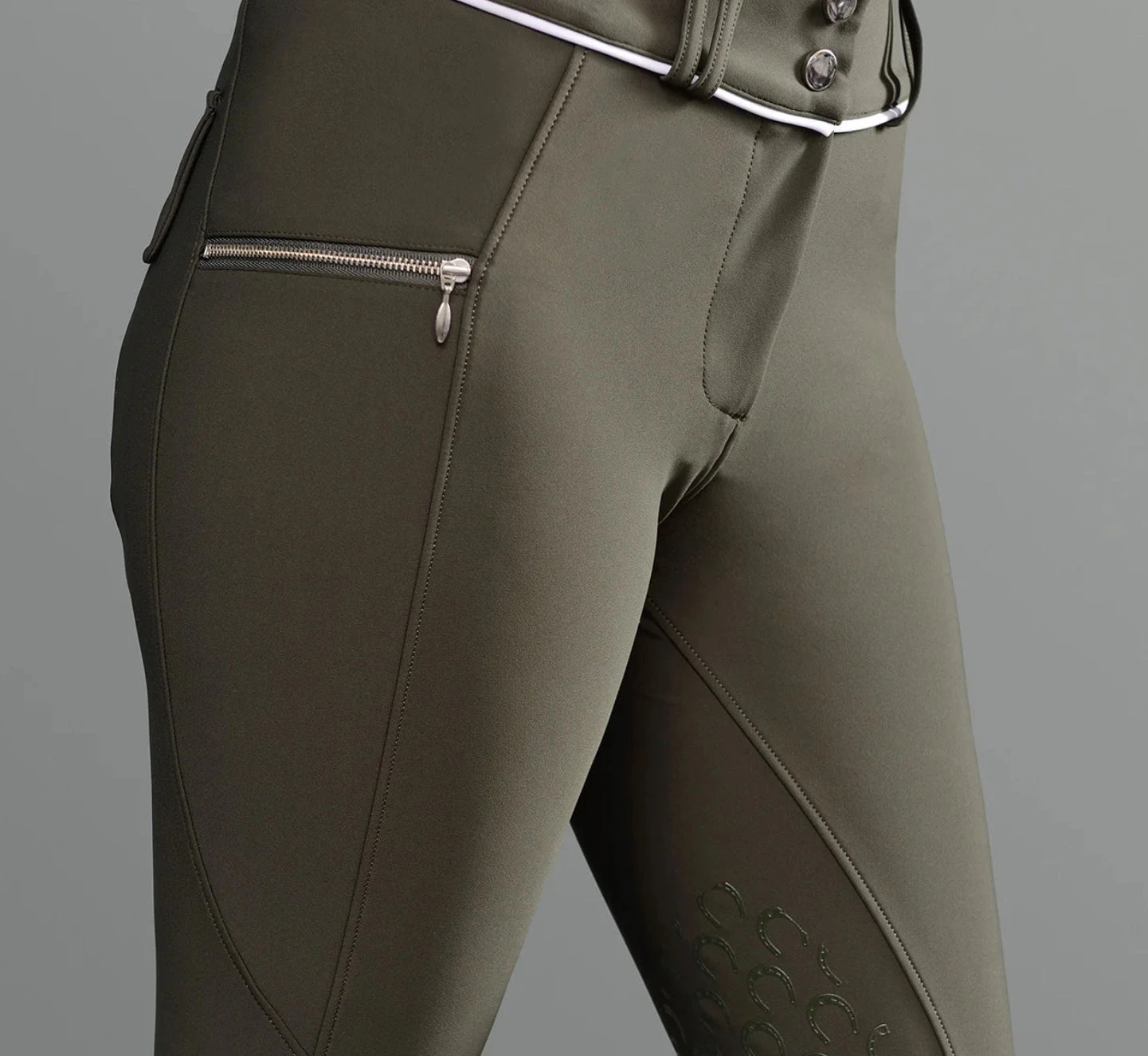 Annie Jay Equestrian Silicone Knee Patch Breeches - Image 3