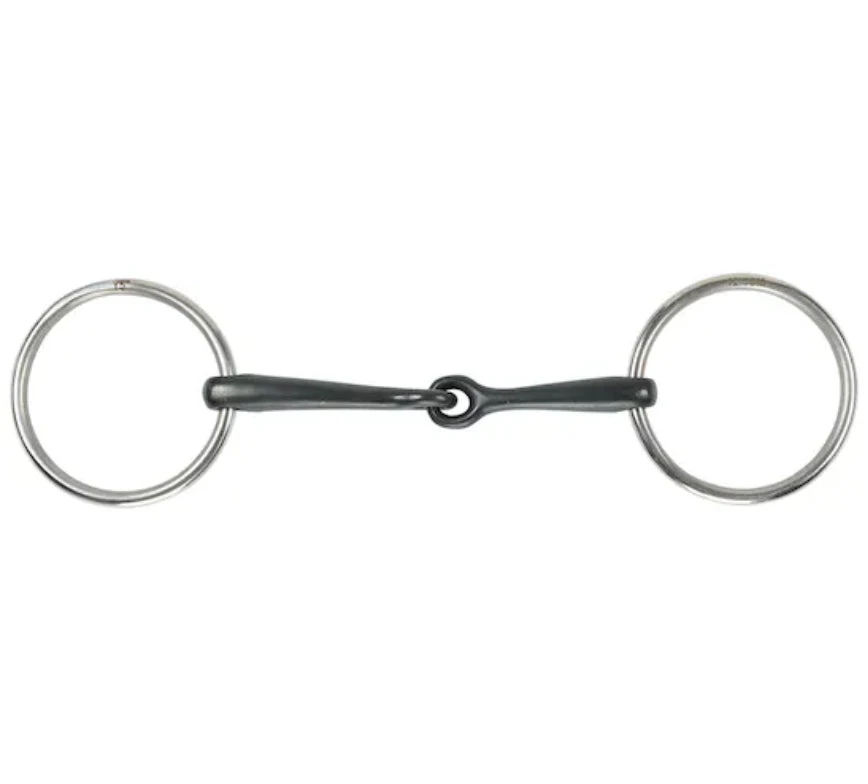 Black Sweet Iron Loose Ring Snaffle Bit 5”